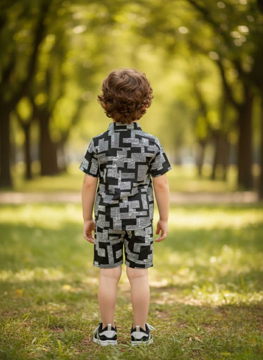 Premium Black Dot Printed Co-Ord Set