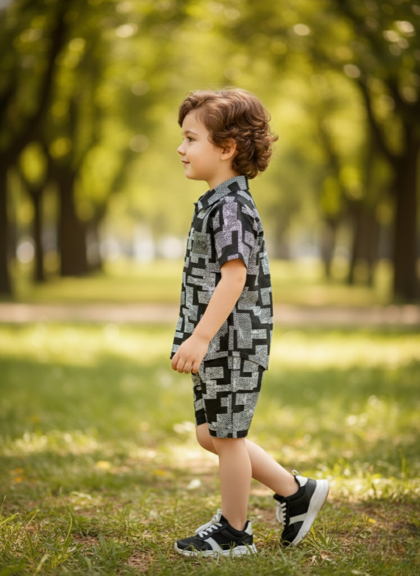 Premium Black Dot Printed Co-Ord Set