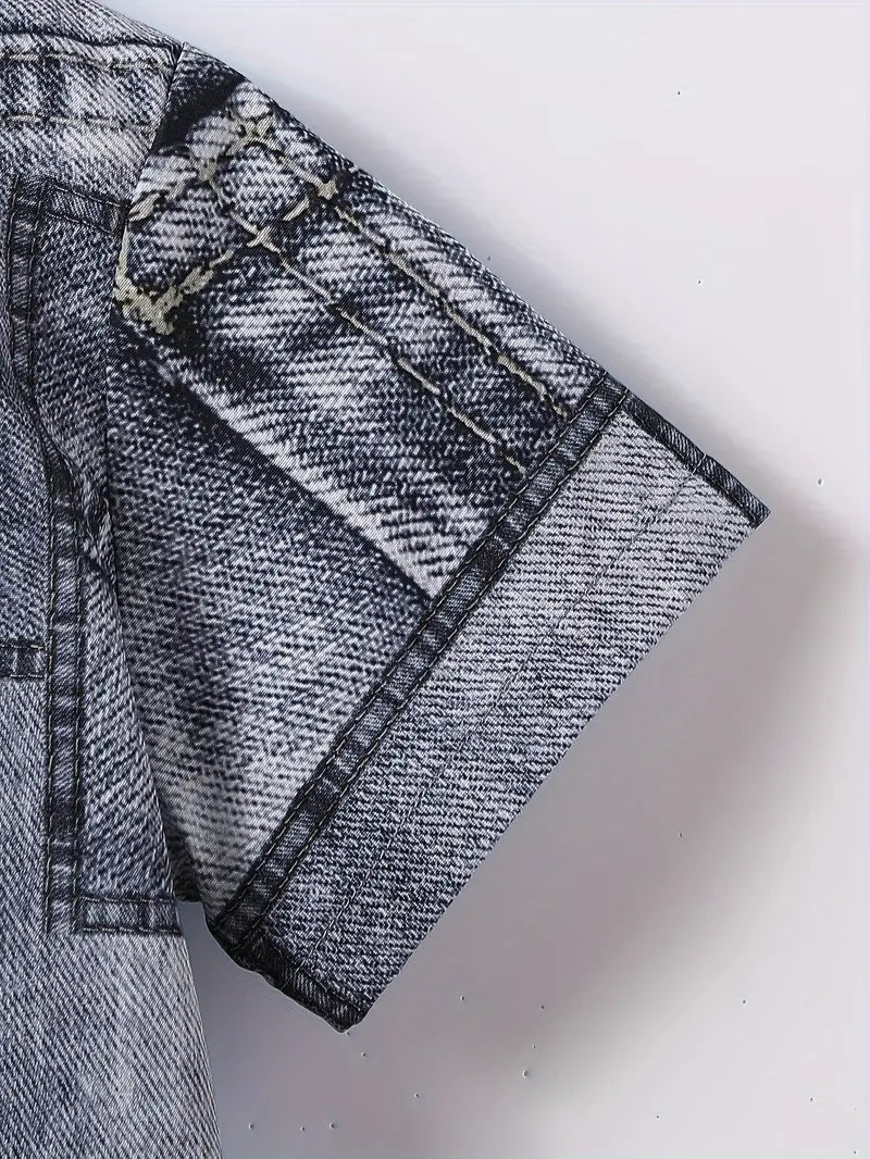 Premium Denim Jins Patchwork Co-Ord Set