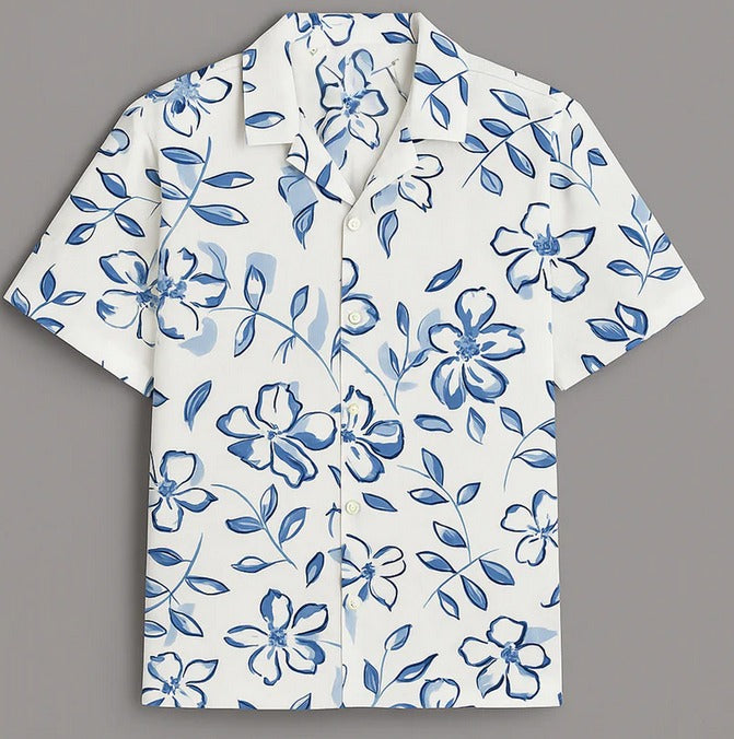 Soft & Stylish Black & White Flower Printed Shirt and Pant Set
