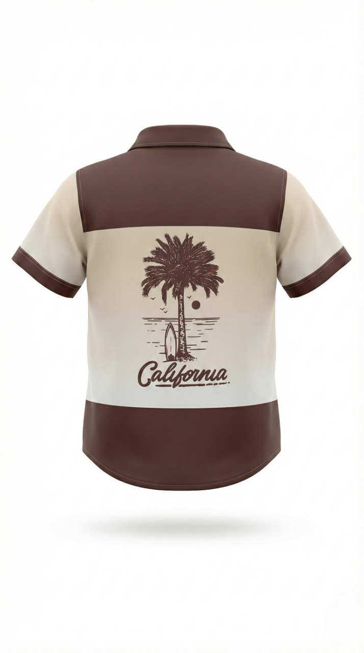 Boys' California Palm Print Button-Down – Holiday Edition