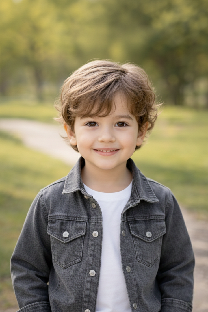Kids Boys Grey Denim Jacket & Pant Set | Soft Washed Denim Fabric | Casual Party Wear Outfit | Comfortable Regular Fit | Age 0–5Years